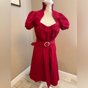NWOT! CHIC STAR Red Rockabilly Pin-up Dress with Sweetheart Neckline